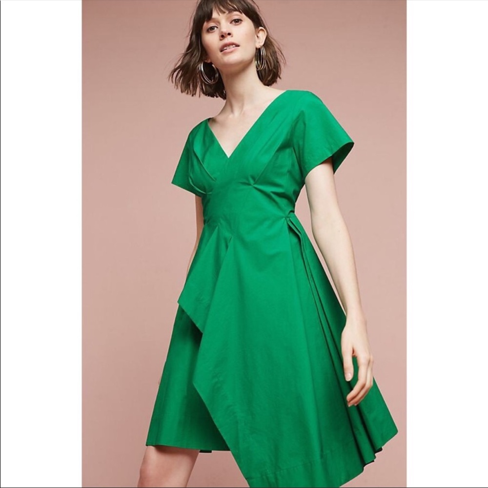 BNWT ANTHROPOLOGIE MAEVE SEAMED POPLIN DRESS 0P